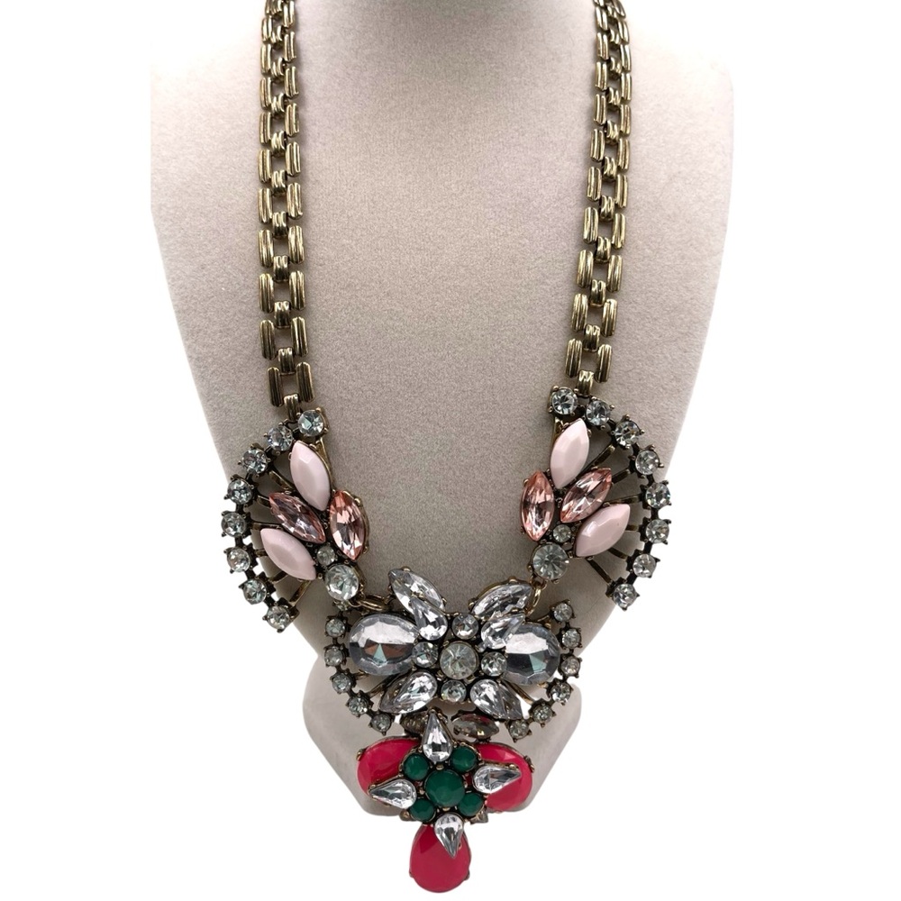 ❤️ SHEIN Rhinestone x Acrylic Glitzy Statement Necklace - Picture 3 of 8